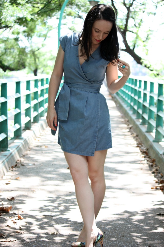 Bits and Pieces: Denim Wrap Dress | alittlebitetc