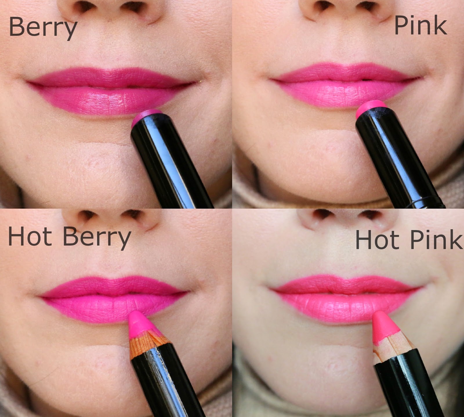 Bobbi Brown Hot Collection lip swatches for fair skin Bobbi Brown Hot Collection lip swatches for fair skin