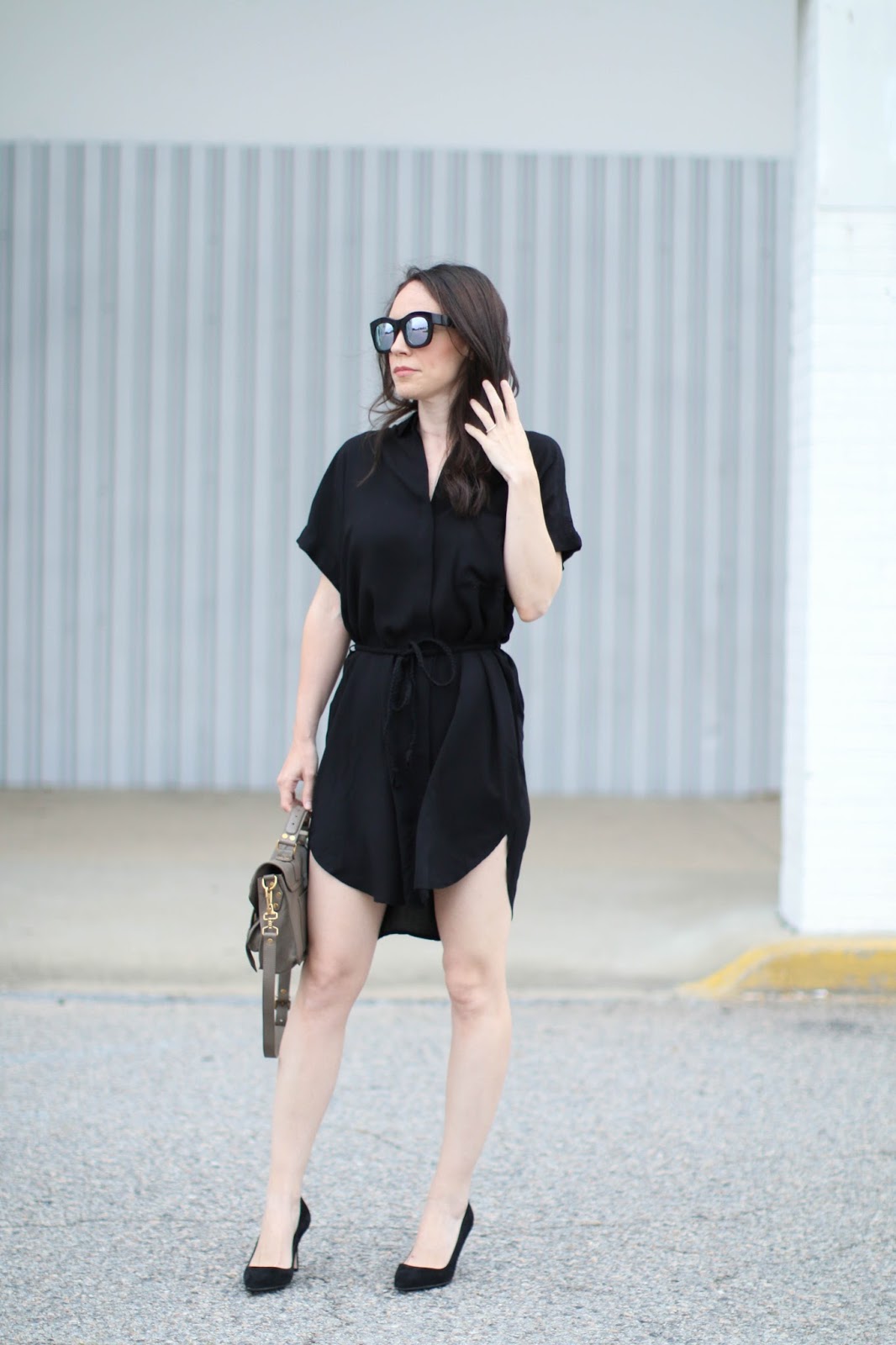 Dressing Up a Casual Shirtdress - alittlebitetc