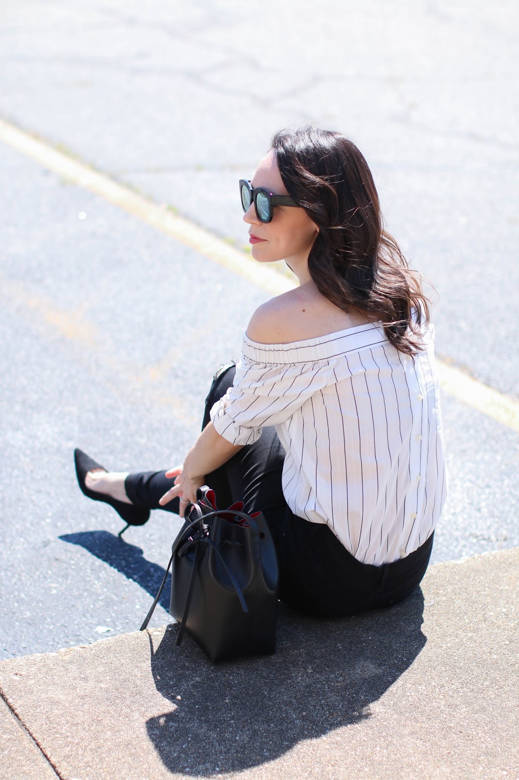 Loft off the shoulder top