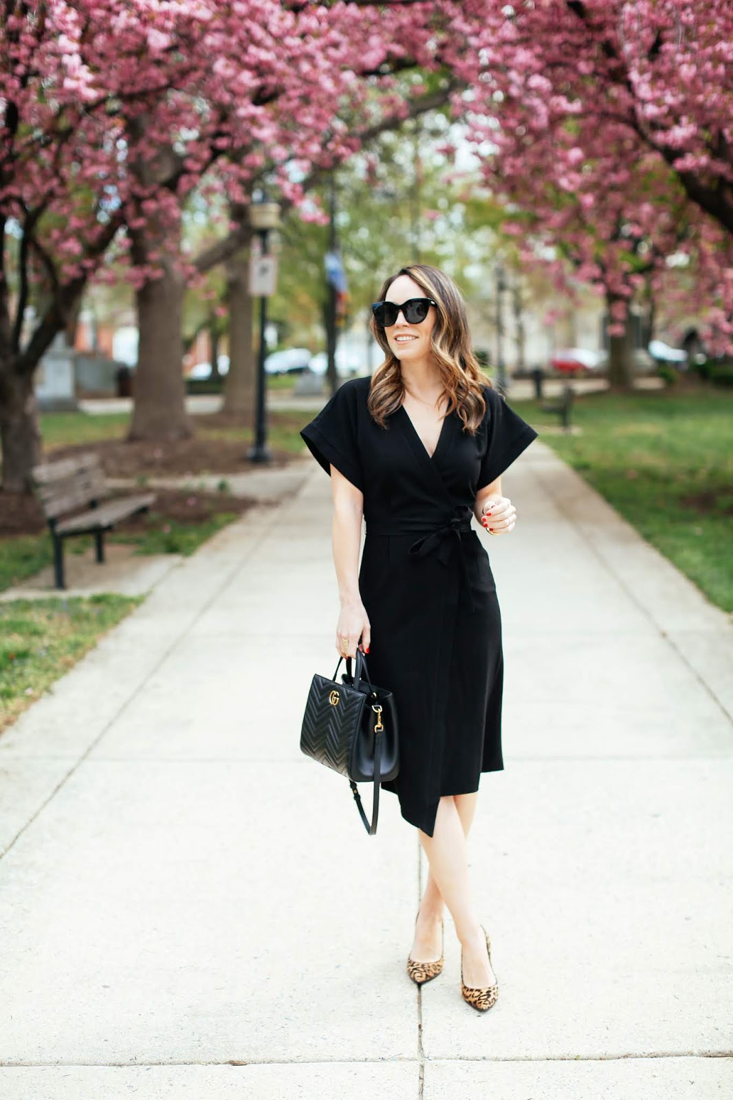 A Black Wrap Dress for Work - alittlebitetc