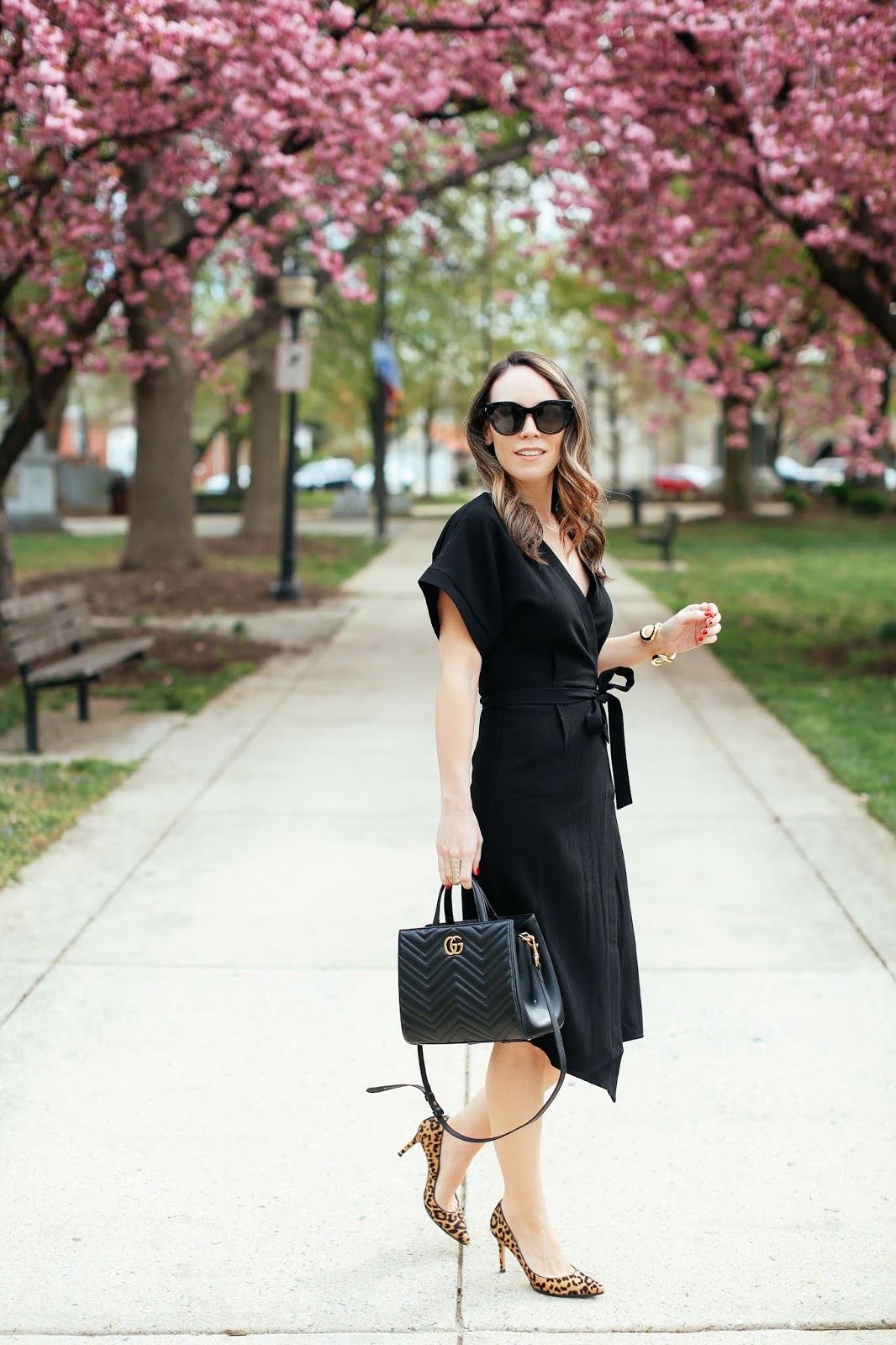 A Black Wrap Dress for Work - alittlebitetc