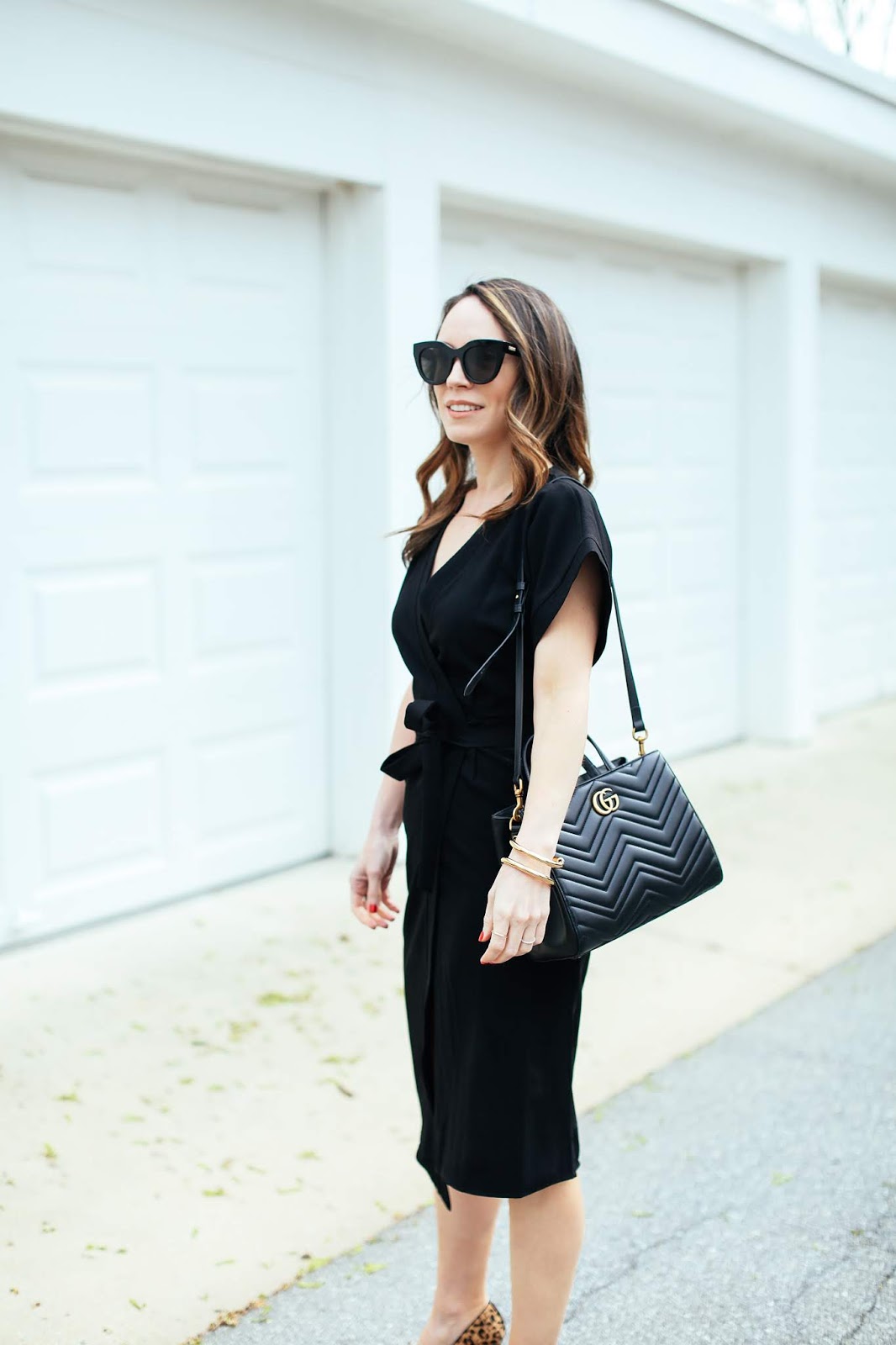 A Black Wrap Dress for Work - alittlebitetc