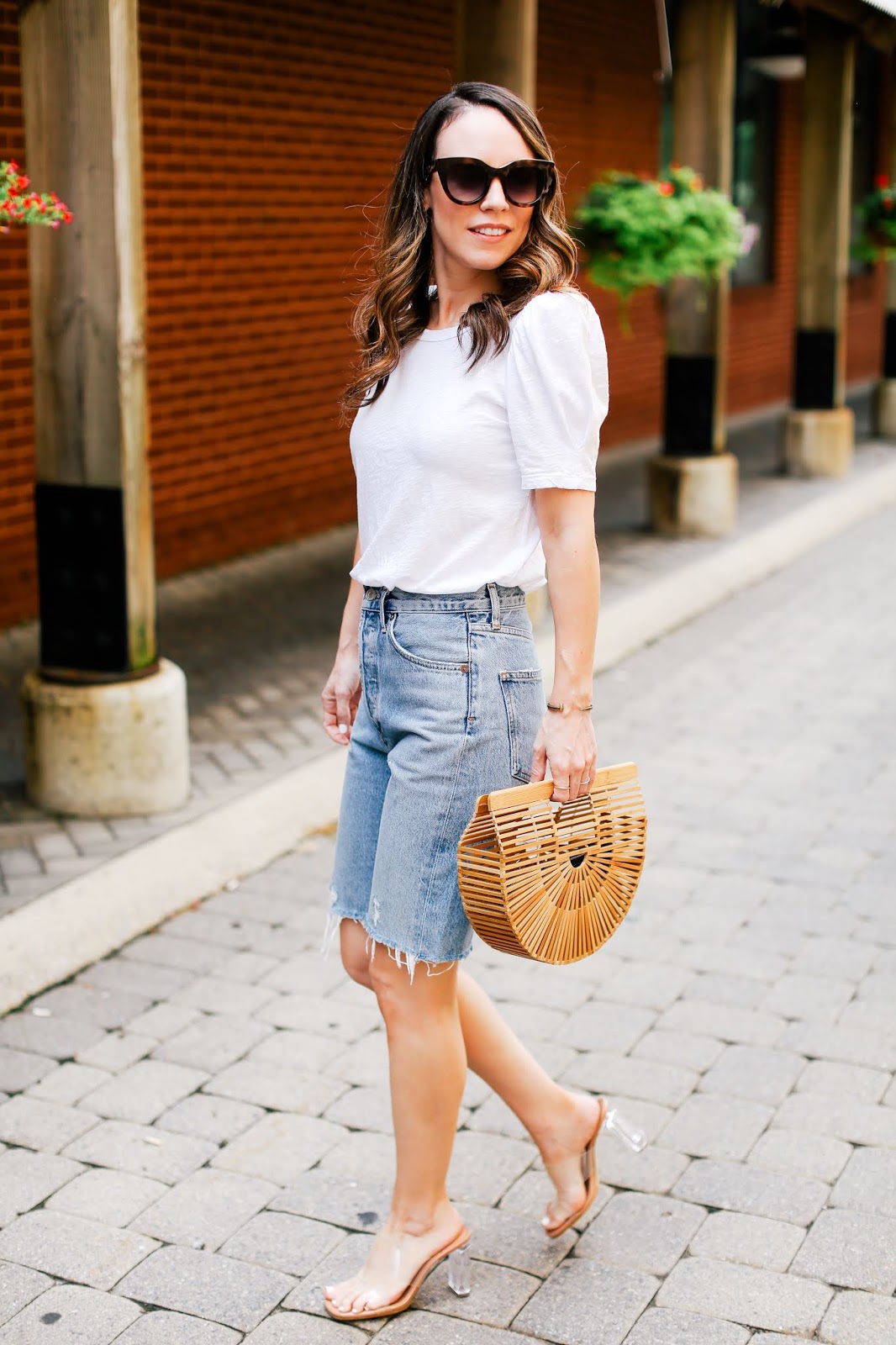 How I Would Style Longer Denim Shorts - alittlebitetc