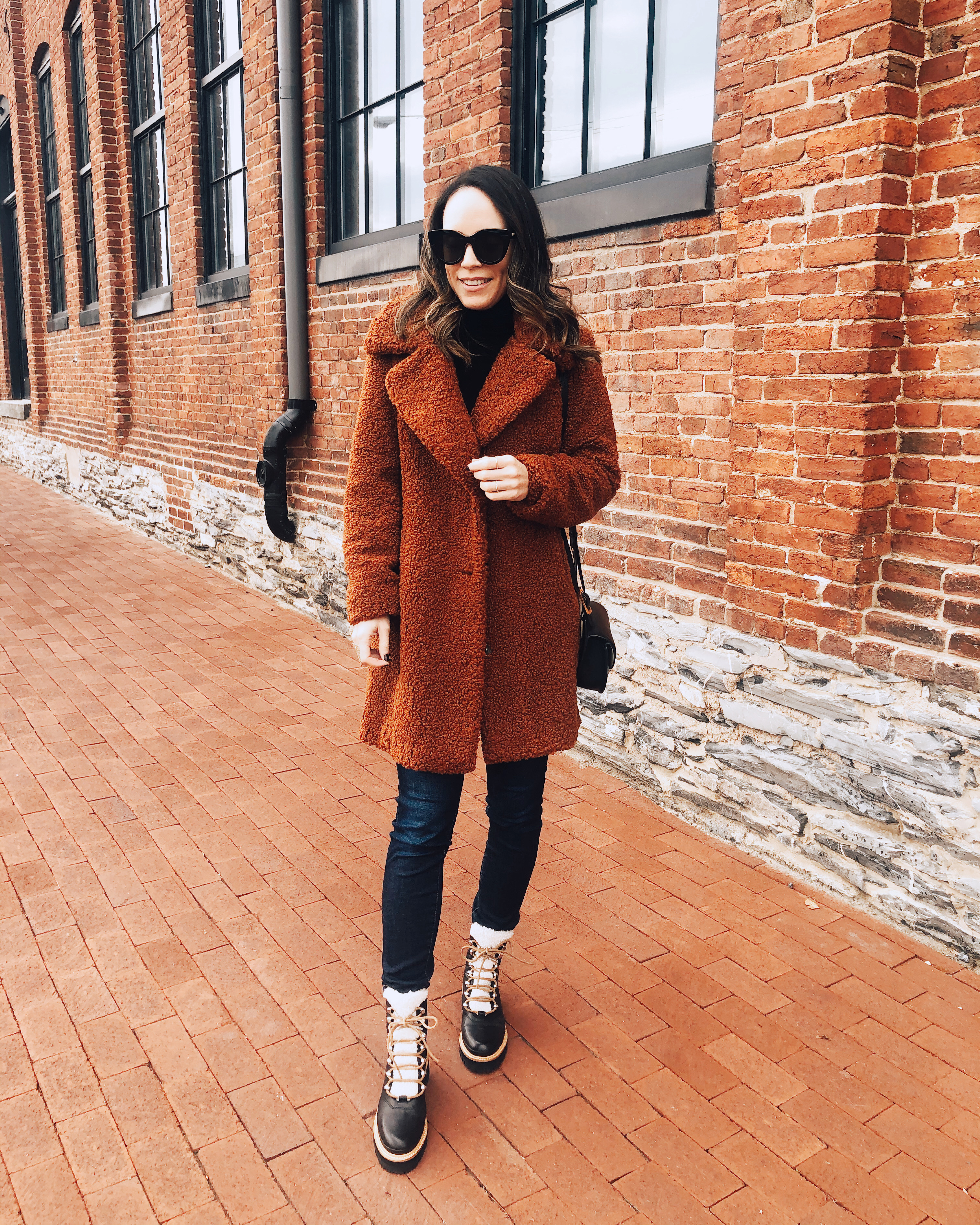 instagram teddy coat outfit