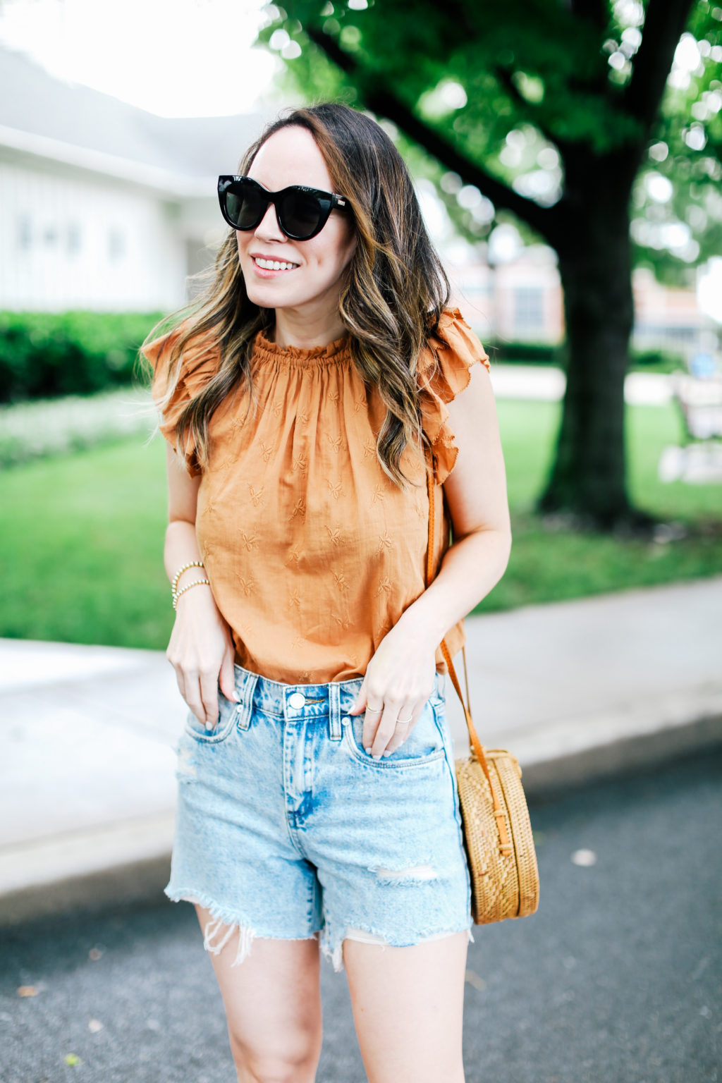 An Affordable Summer Top to Wear Into Fall - alittlebitetc