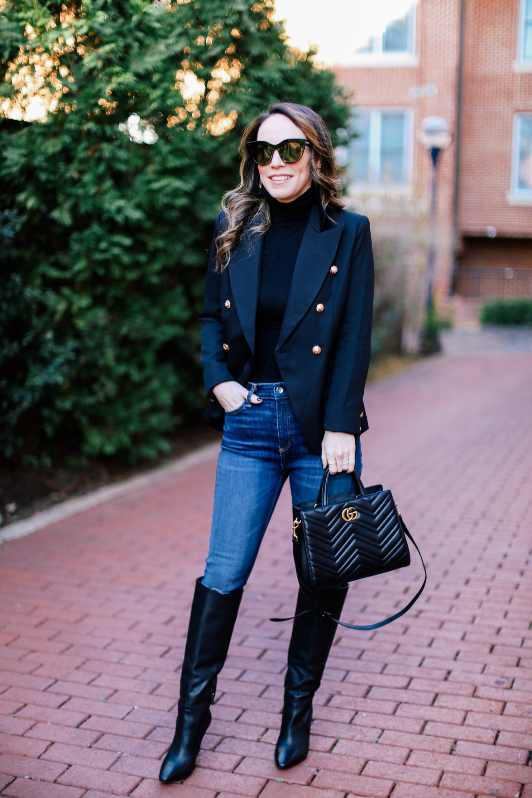 A Statement Black Blazer Under $100 - alittlebitetc