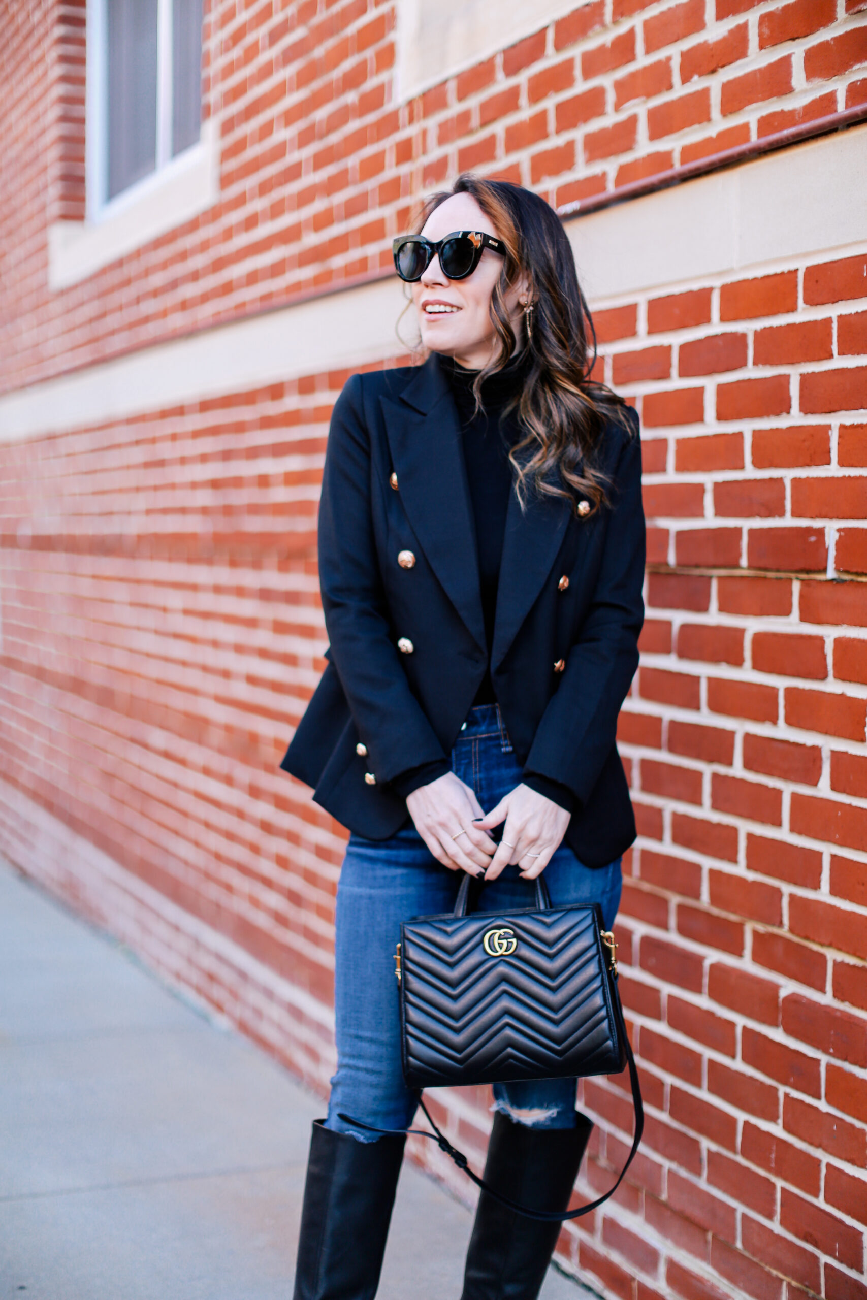 A Statement Black Blazer Under $100 - alittlebitetc