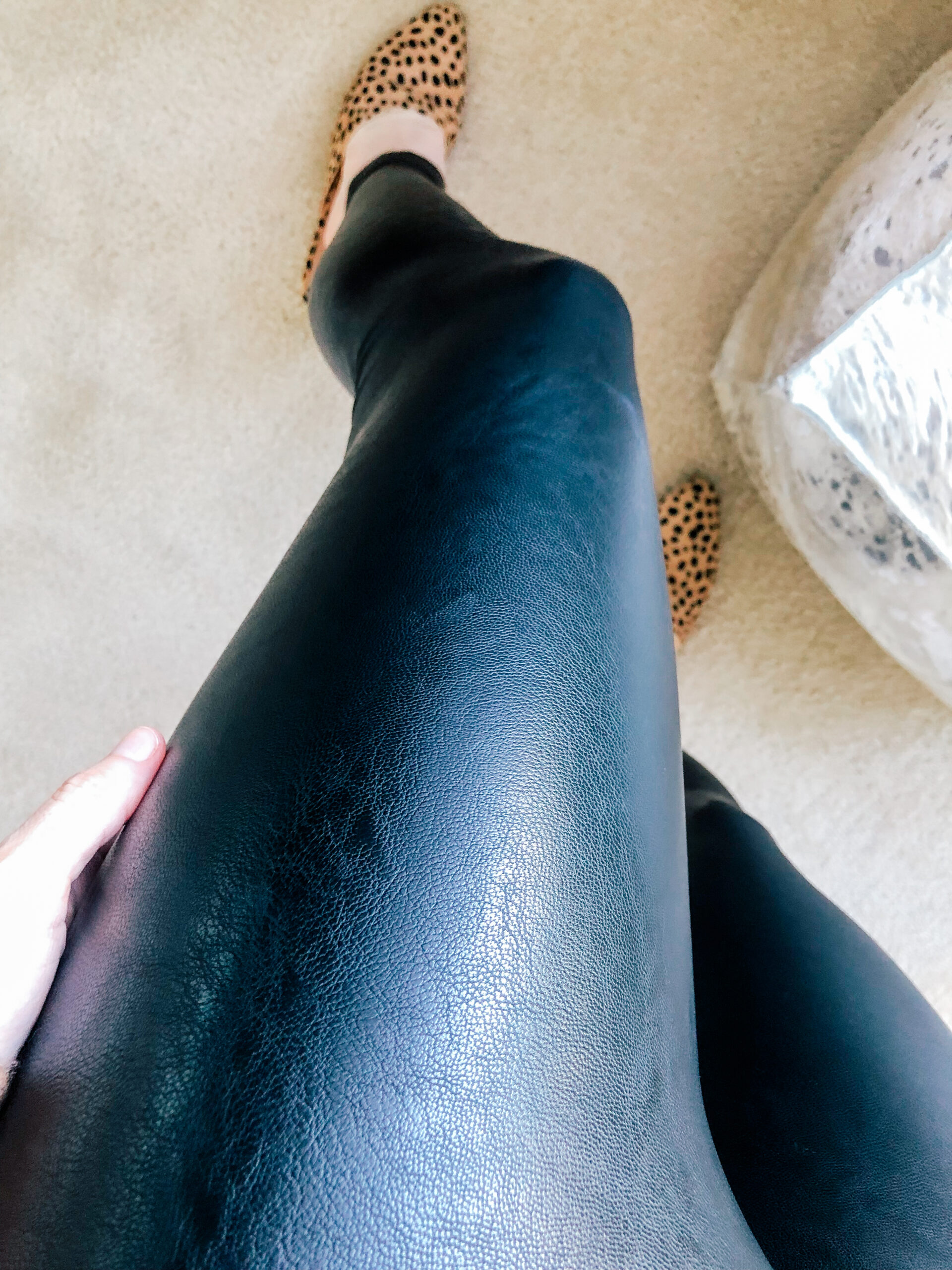 Commando Leather Leggings closeup