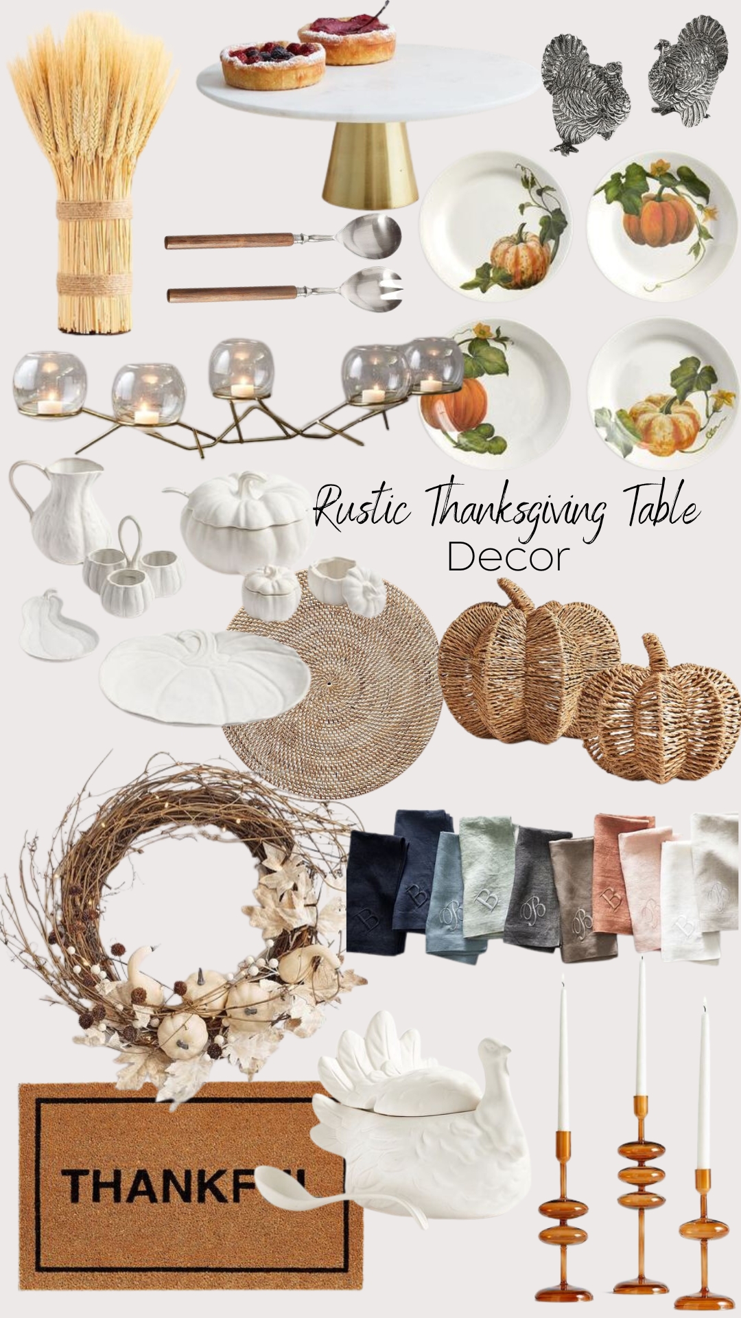 Rustic Thanksgiving Table Decor