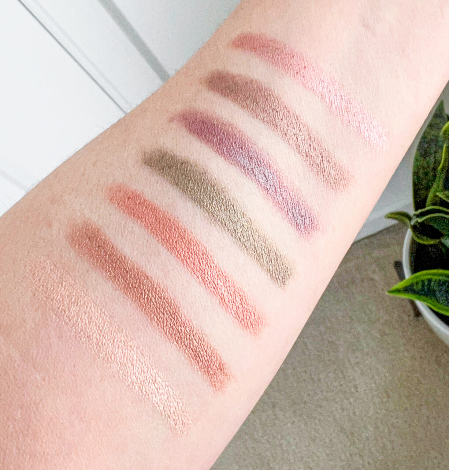 Hourglass Voyeur Eyeshadow Sticks Swatches of all shades alittlebitetc