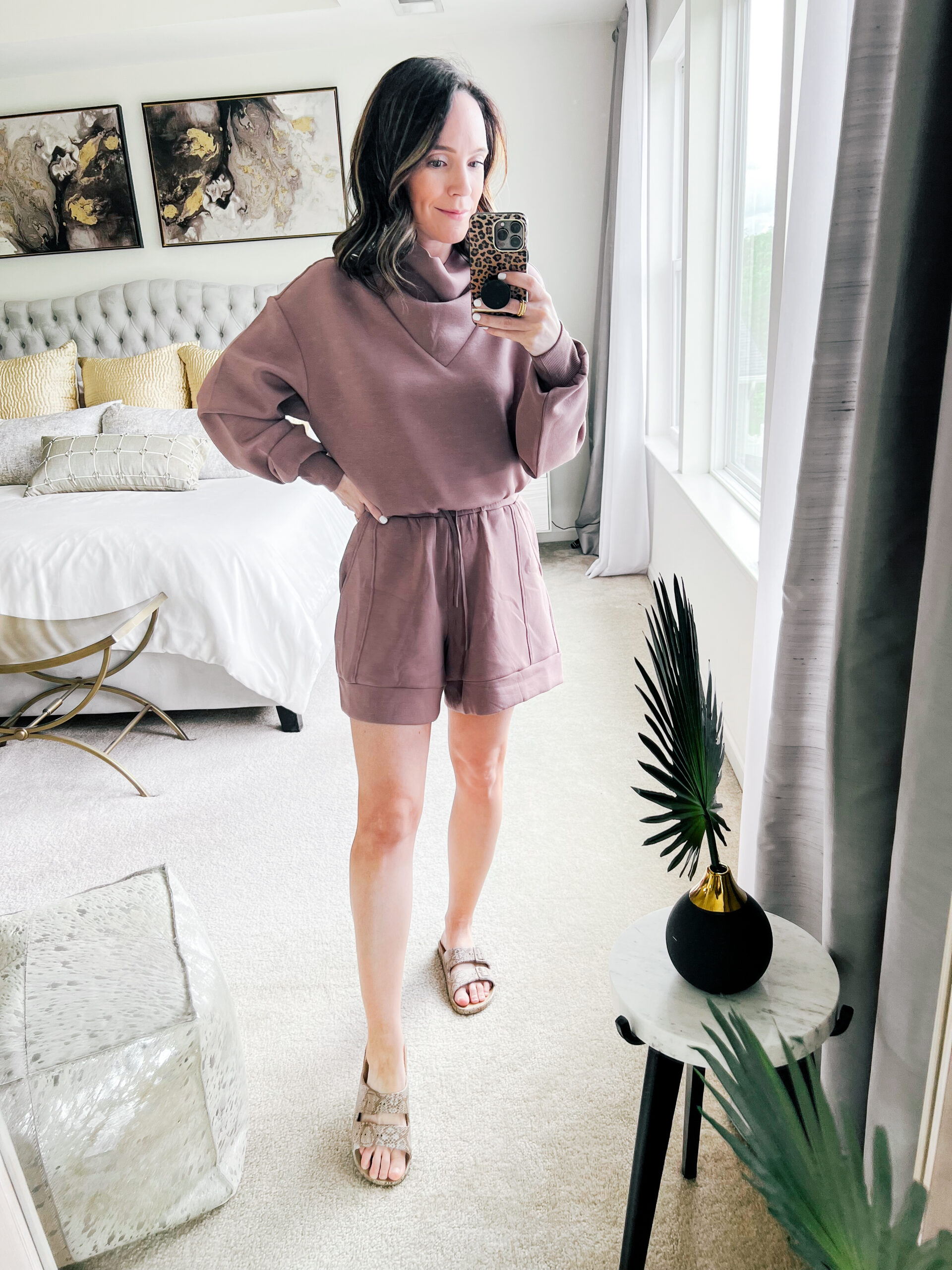 Varley sweatshirt and shorts set