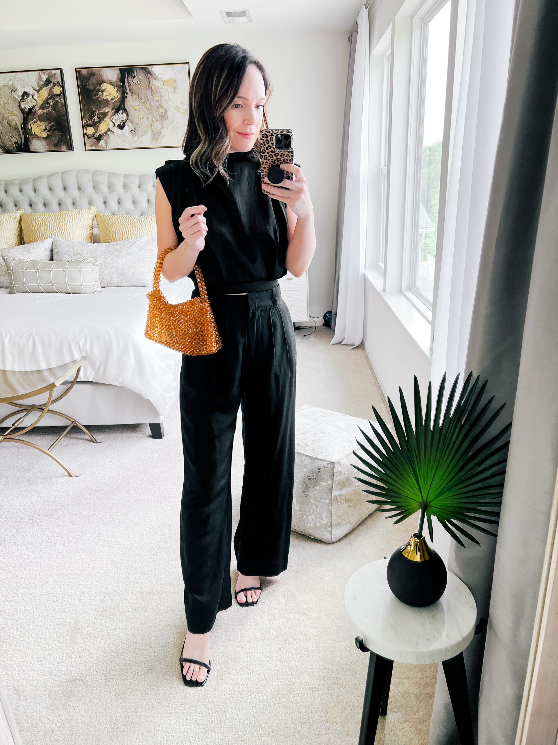 Black monochrome outfit | May Outfit Details