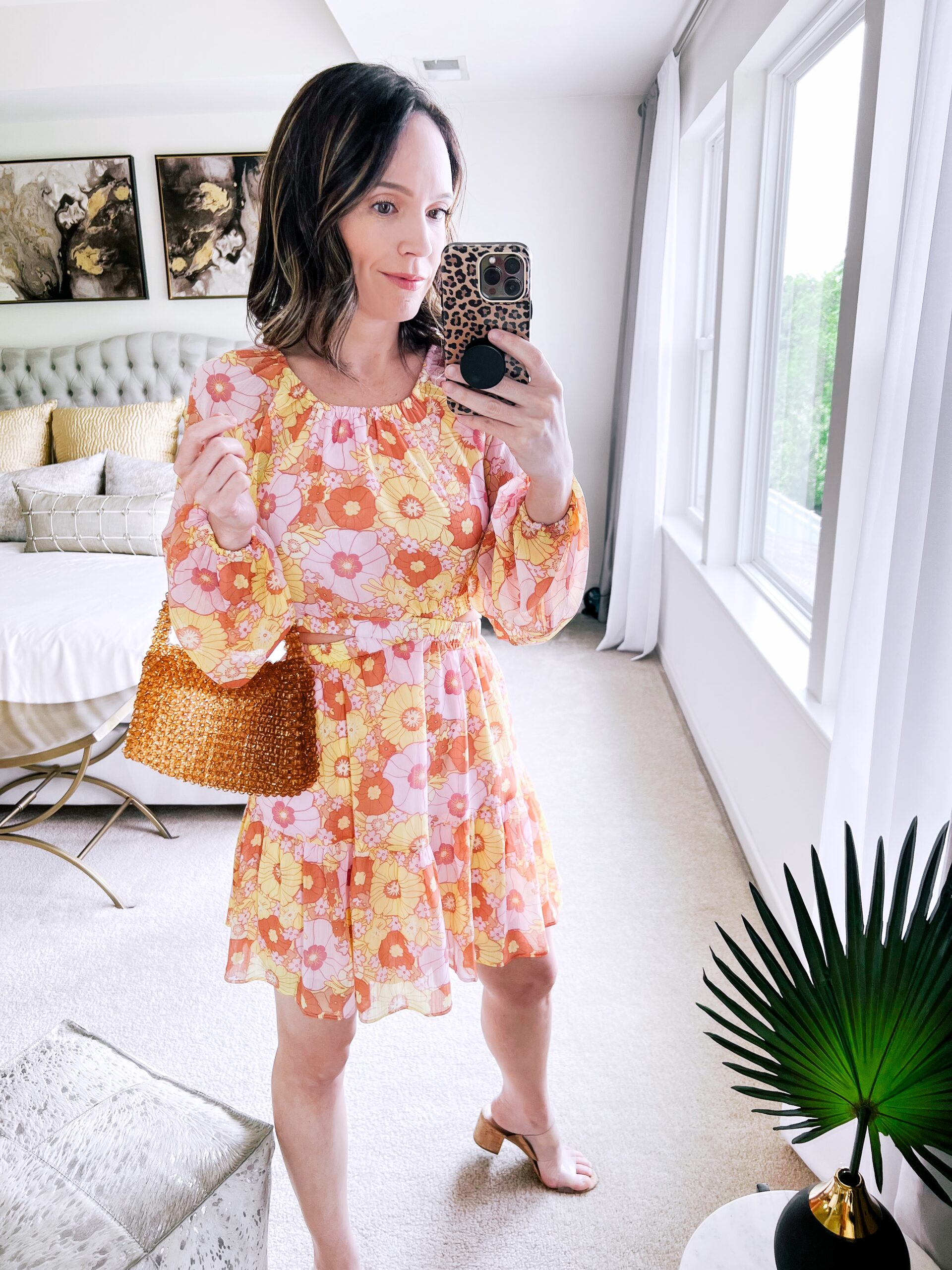 Steve Madden floral dress | May Outfit Details