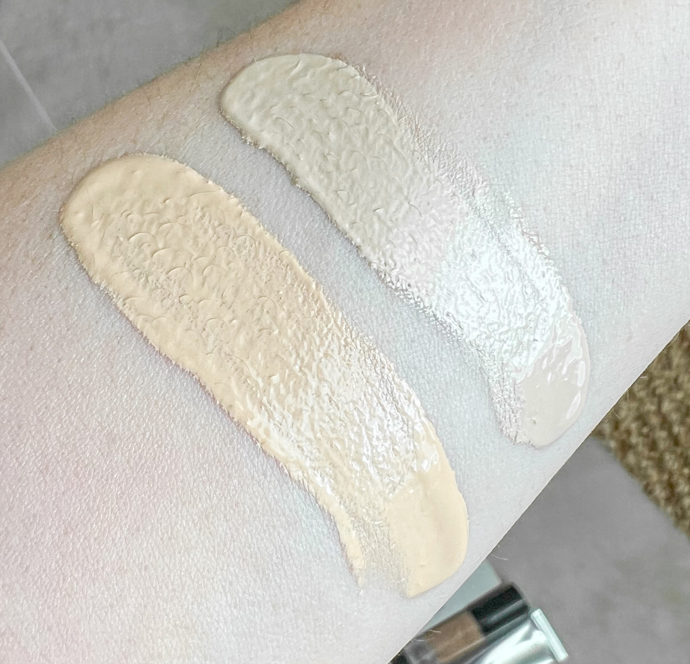 Ilia and Kosas foundation swatches