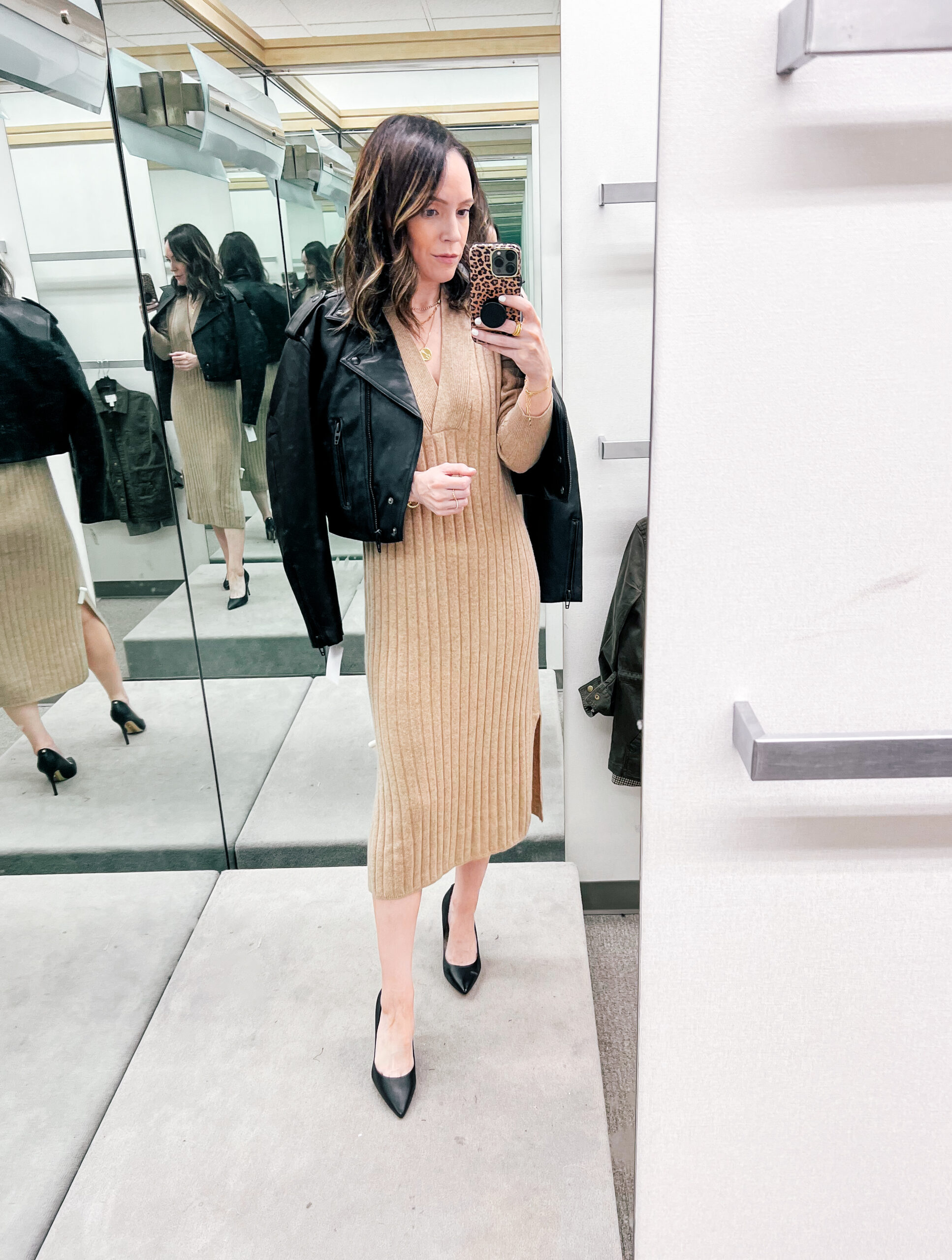 Nordstrom Long Sleeve Cashmere Sweater Dress