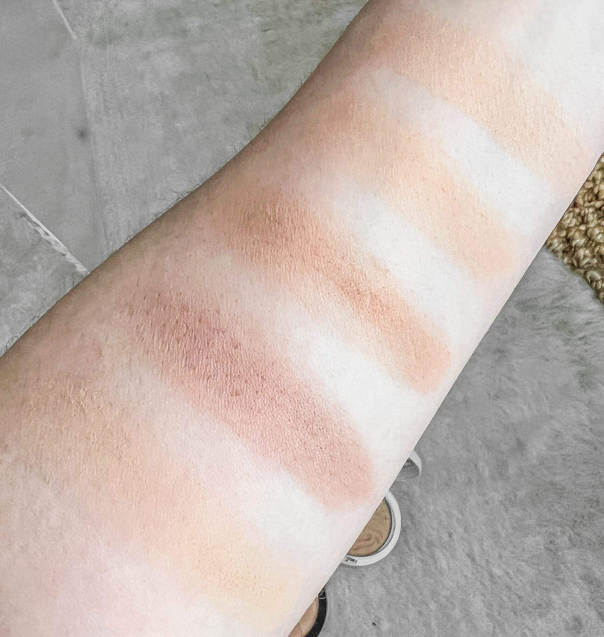 Powder Bronzer Swatches on fair skin