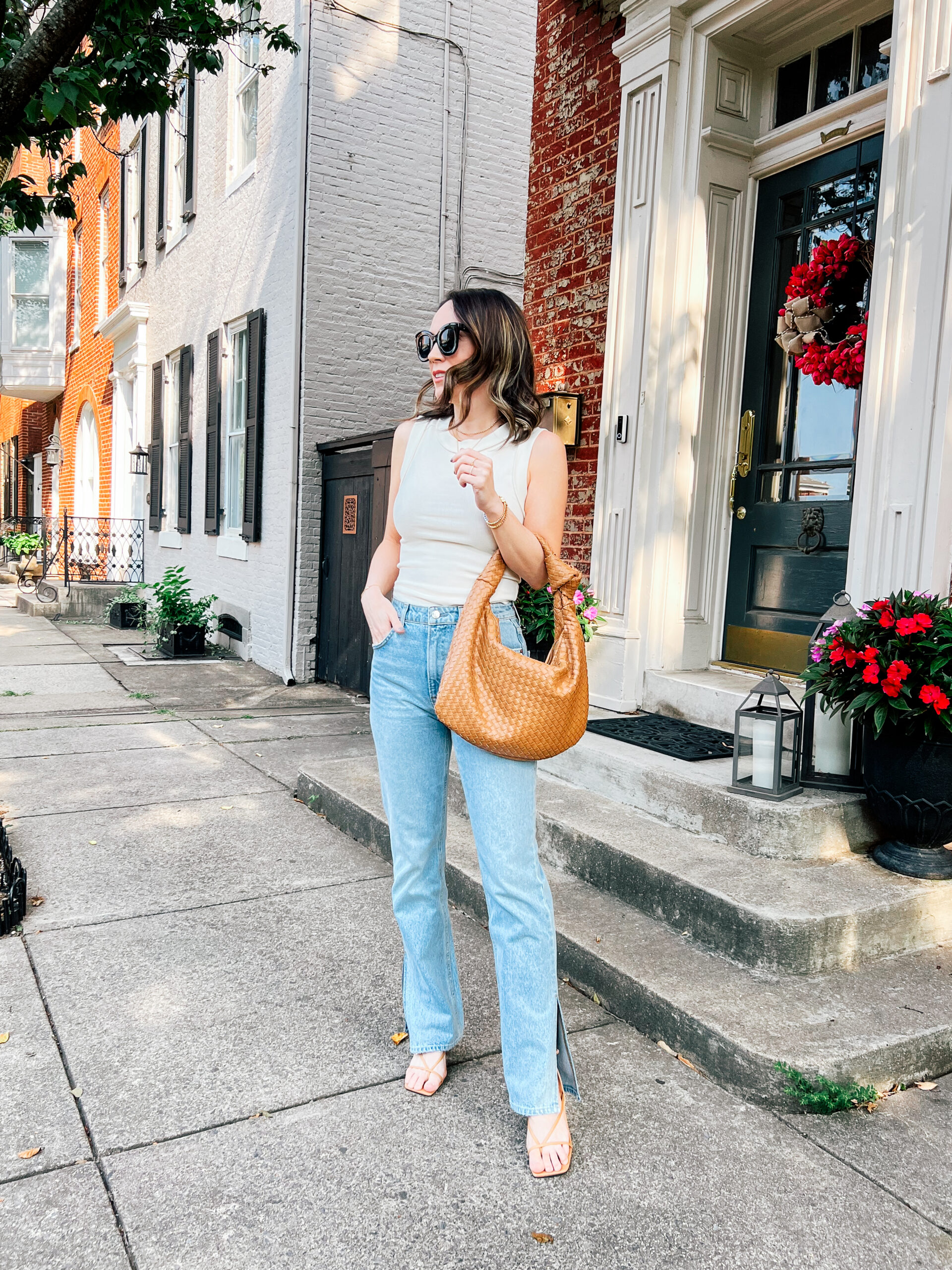 How to Style the Melie Bianco Brigitte Shoulder Bag - alittlebitetc