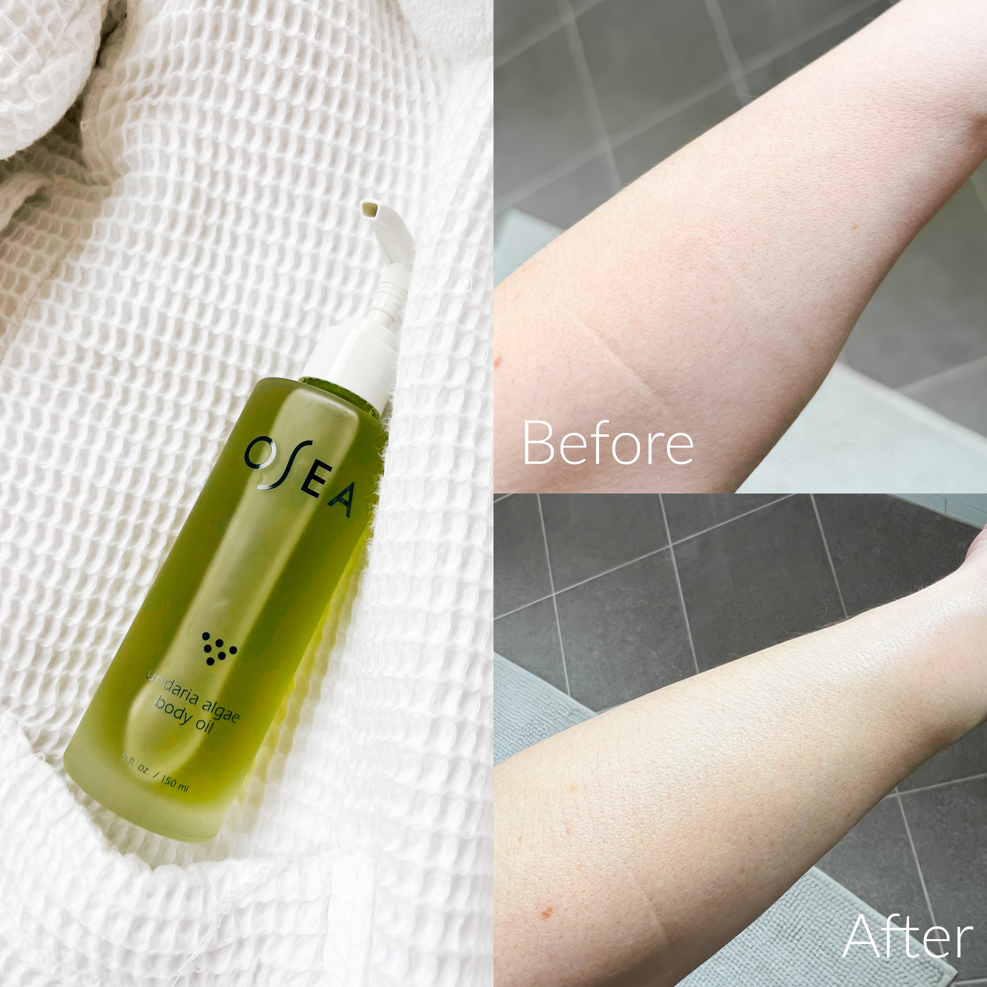 Osea Undaria Algae Body Oil before and after