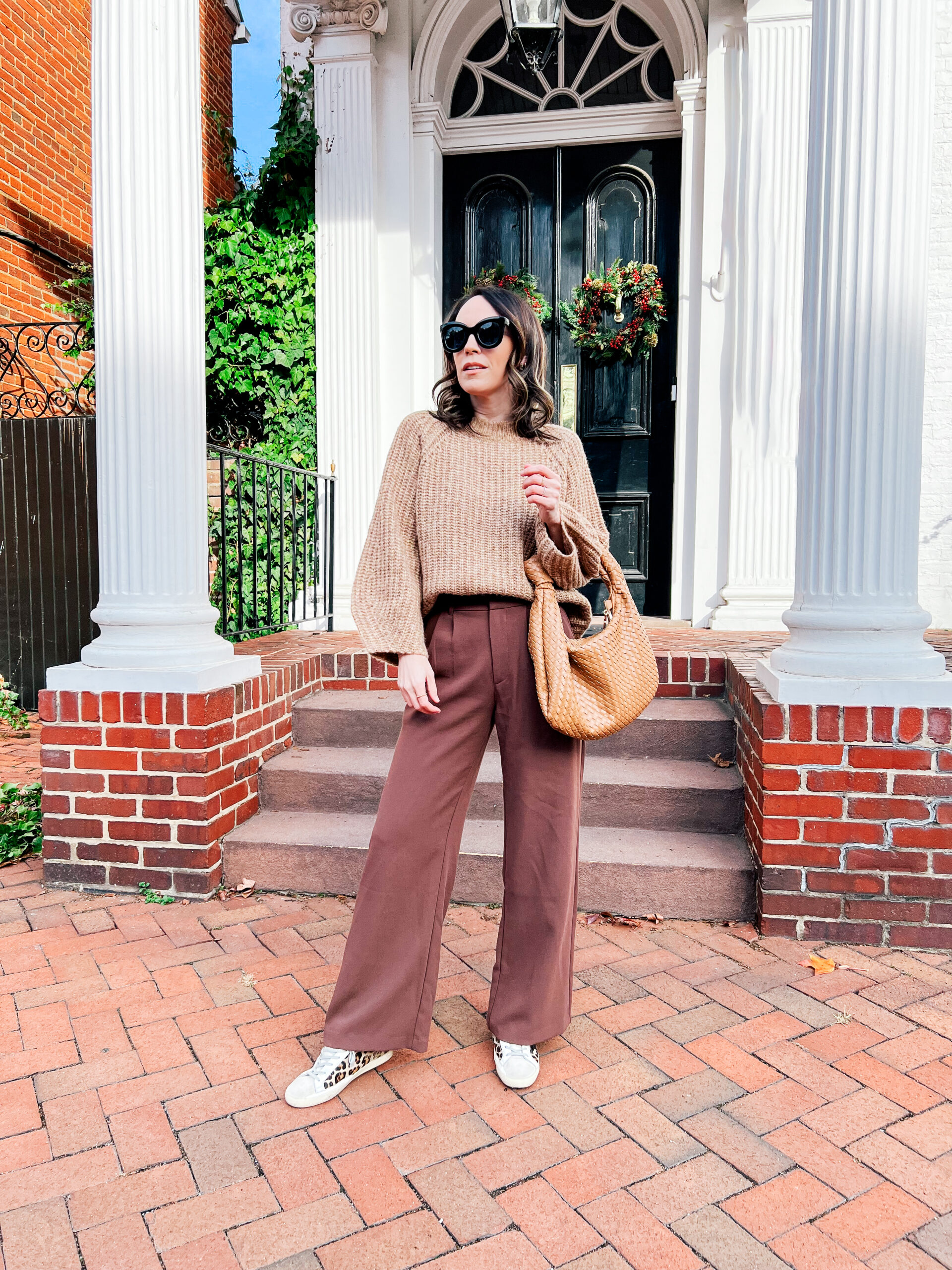 sweater and trousers outfit
