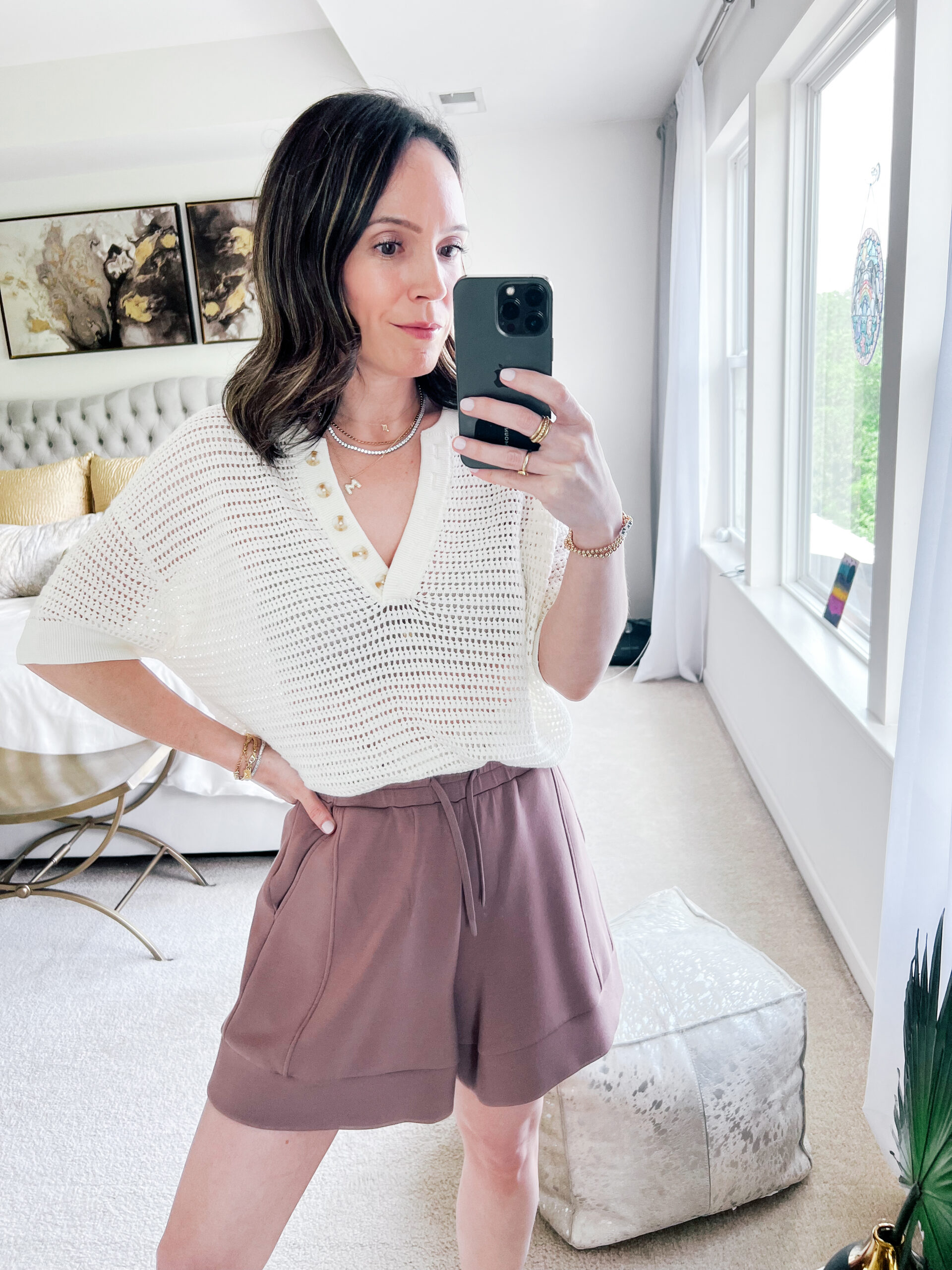 Varley sweater and shorts