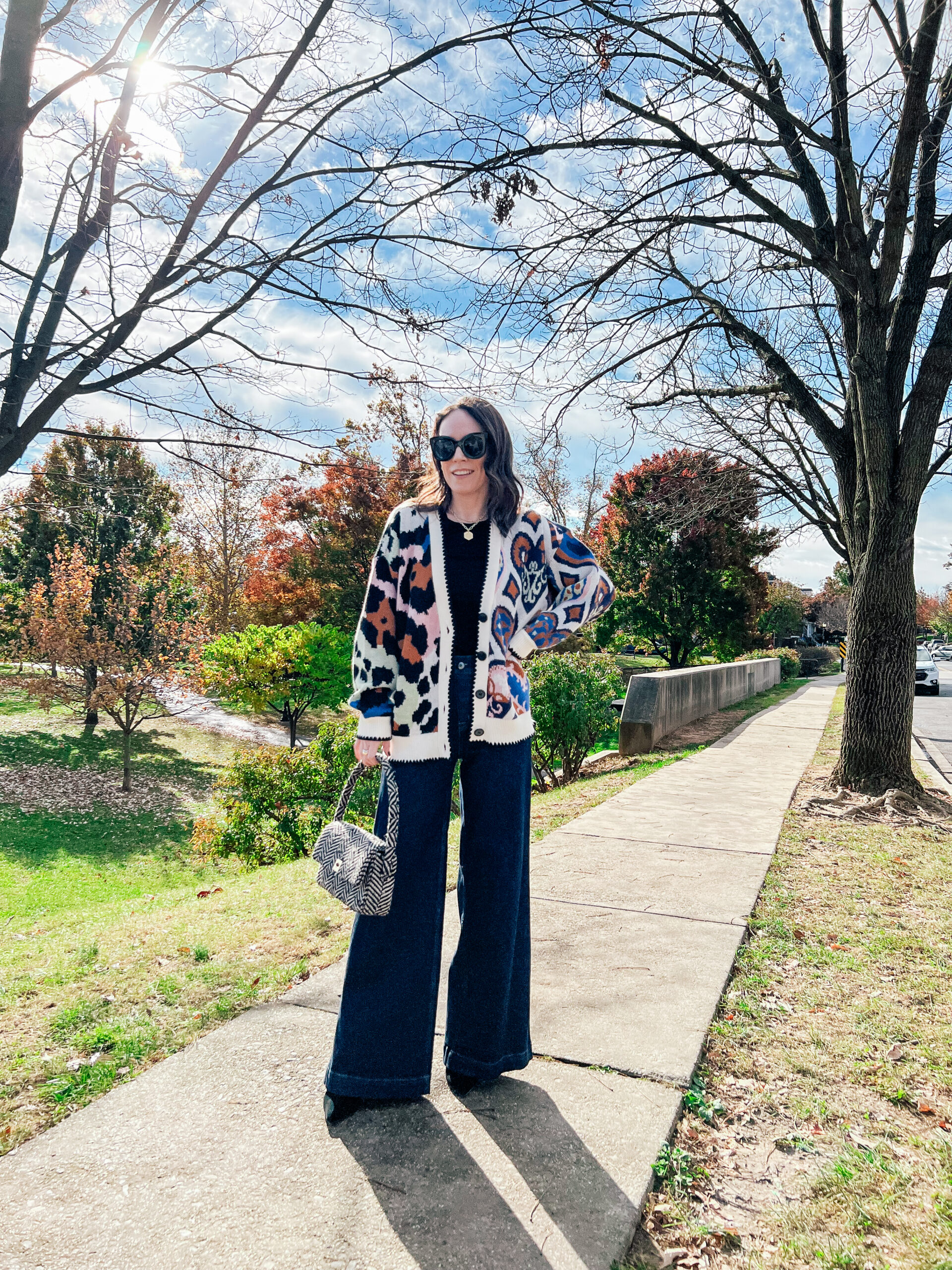 fall cardigan look