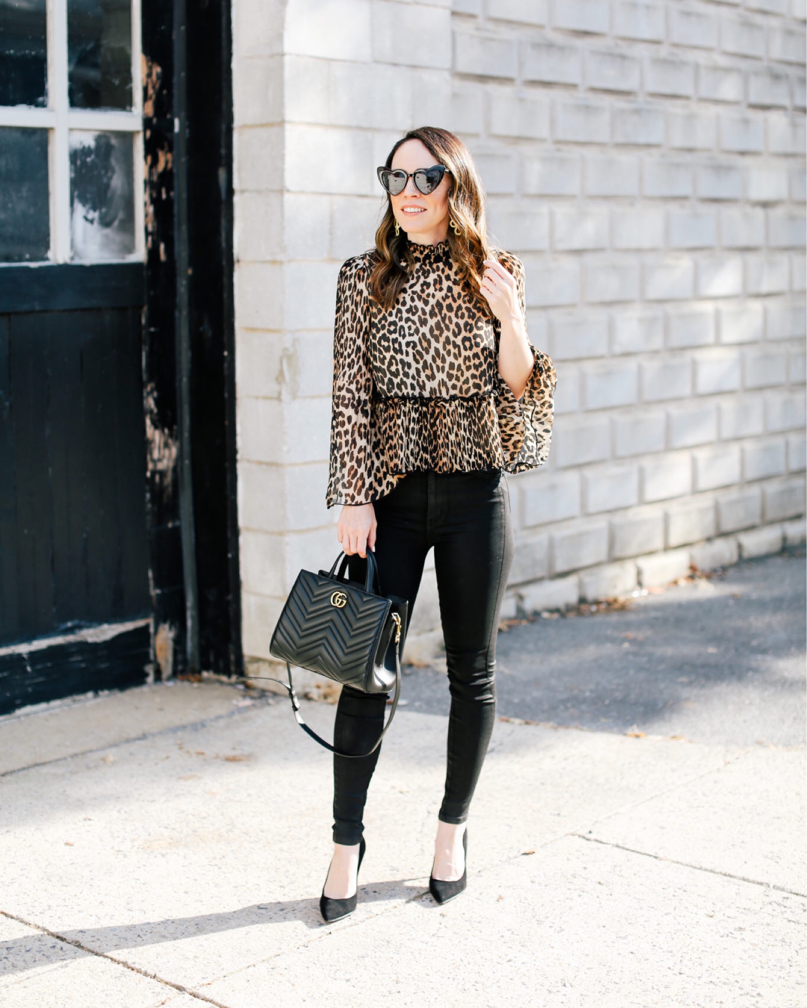 leopard top with jeans