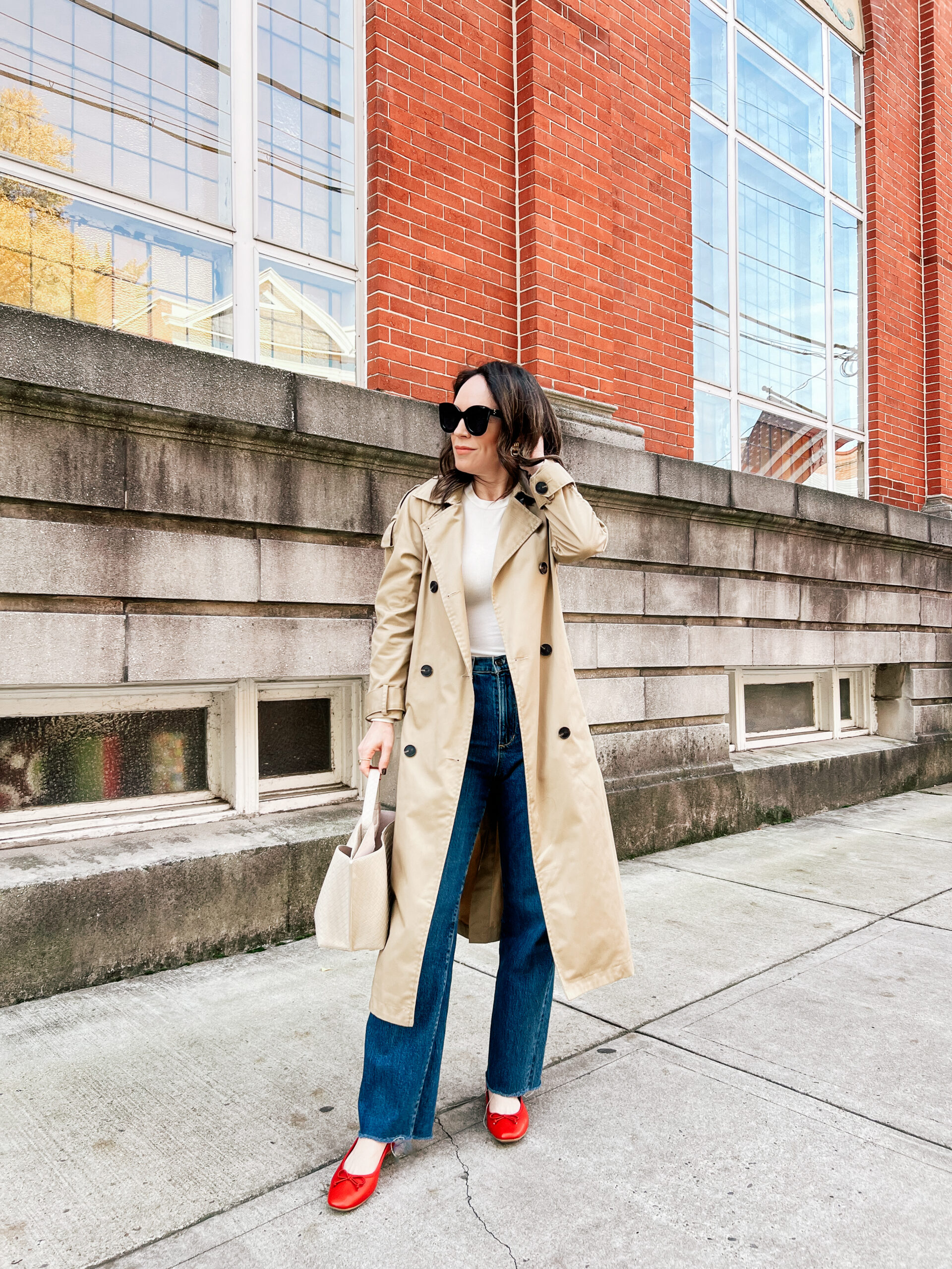 Trench coat with jeans