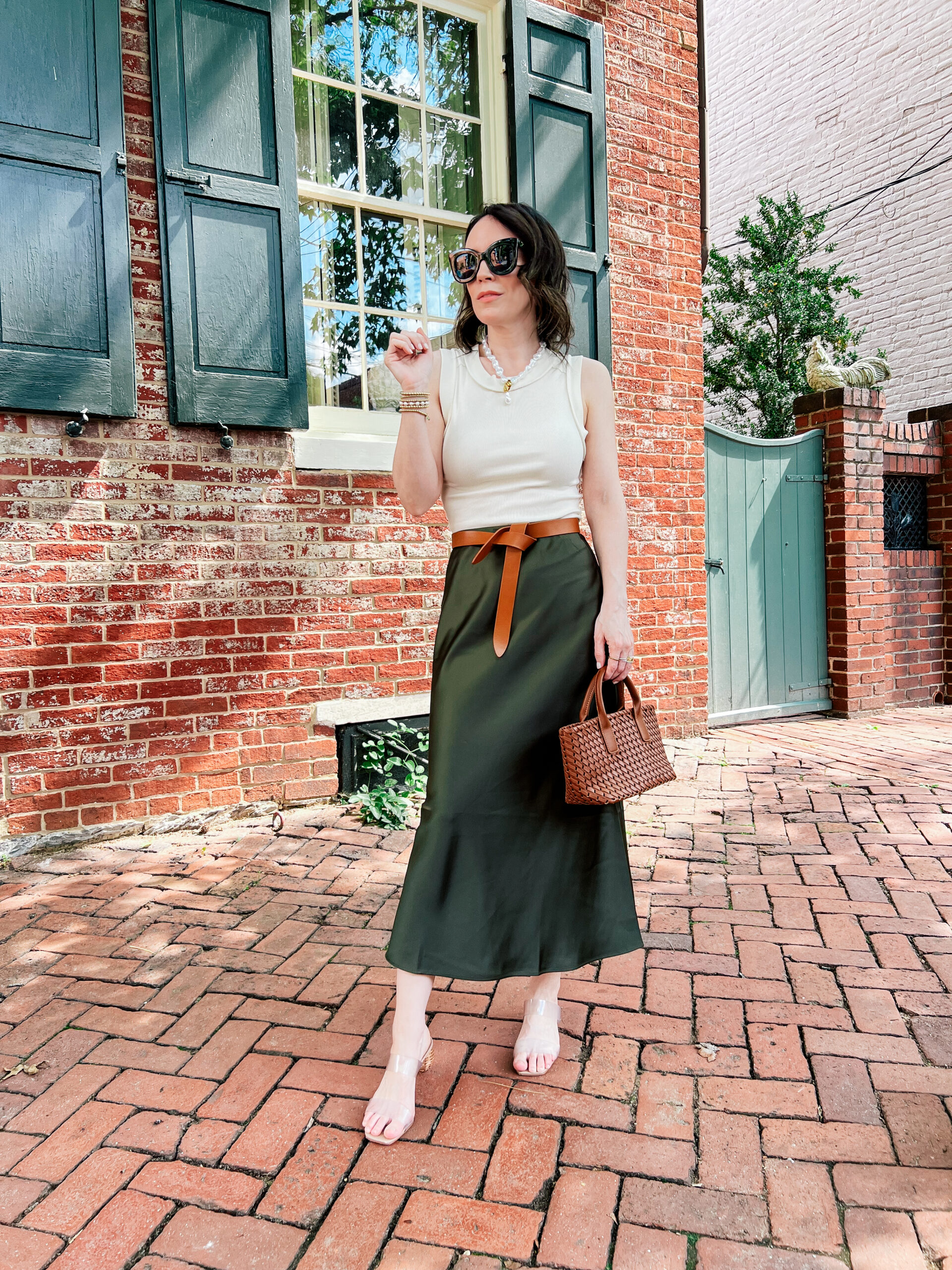 tank and midi skirt