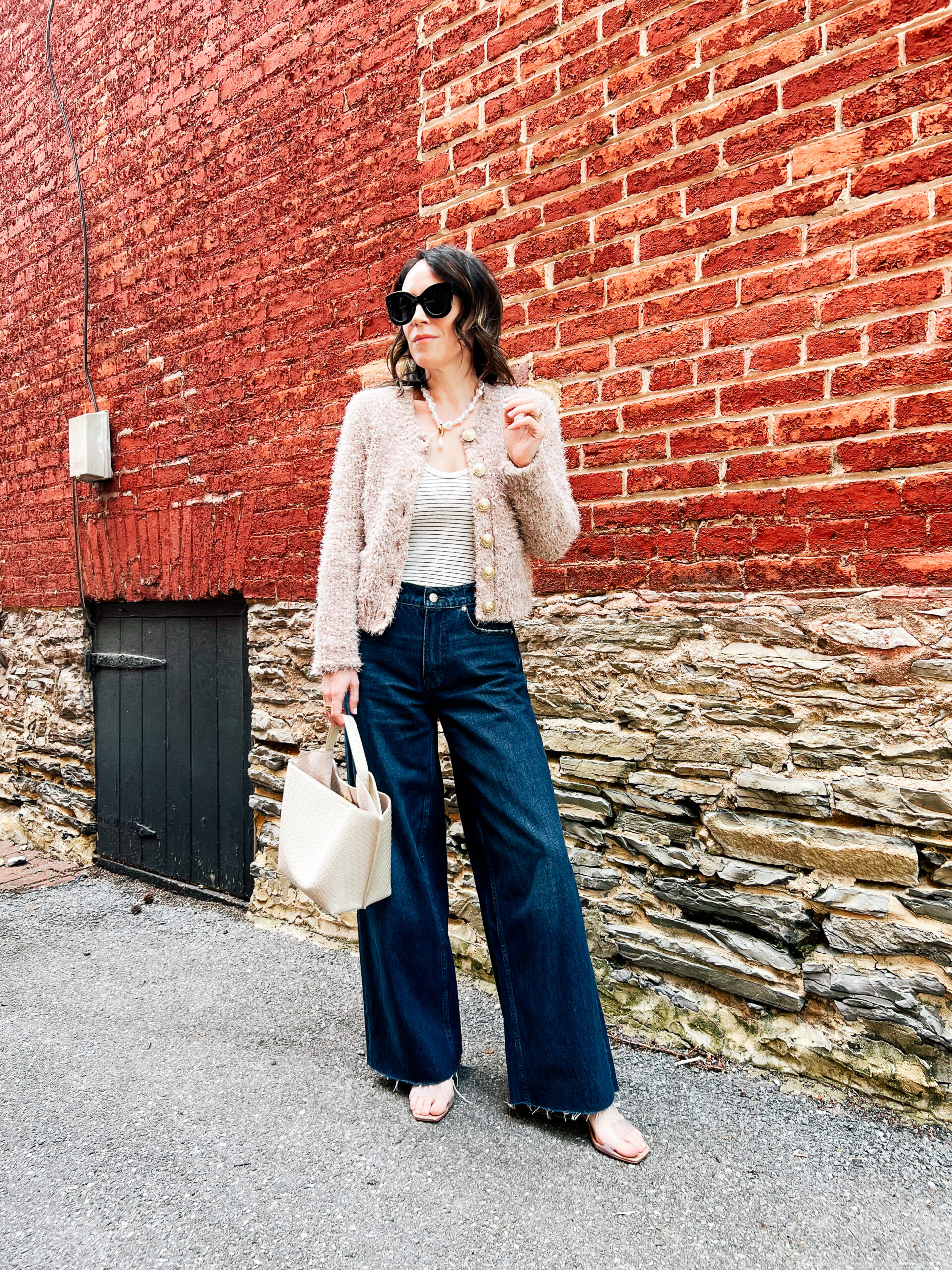 L'Agence cardigan with jeans