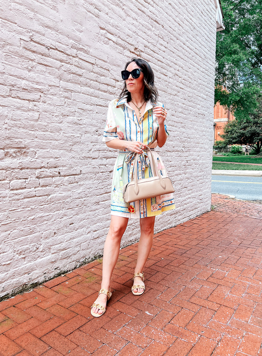 Dress and sandals on sale