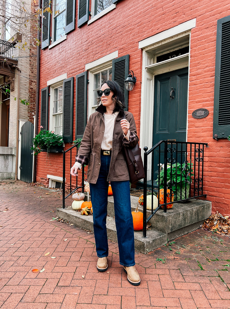 Boots and bag on sale