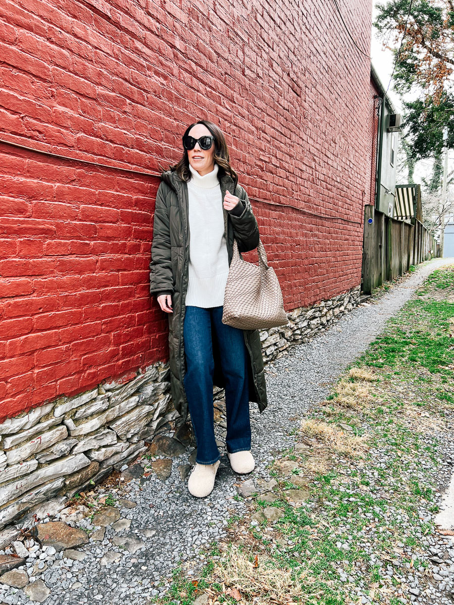 Oversized Tunic and Straight Leg Jeans